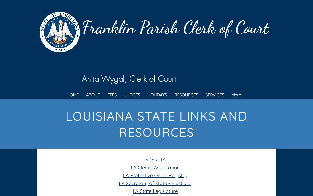 Franklin Parish court records after jail arrest public records request page